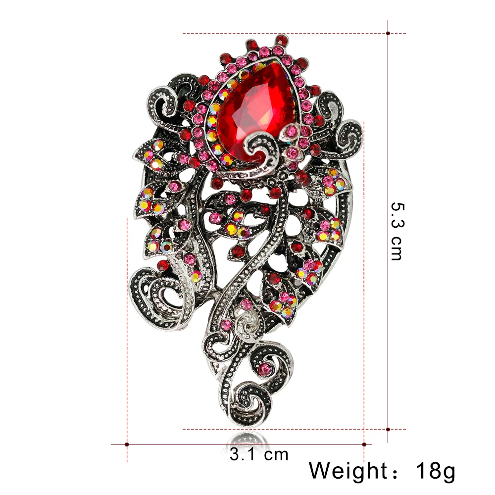 blingbling enamel rhinestones crystal bamboo branches brooches