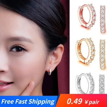 

1 Pair Small Hoop Earrings Stainless Steel Circle Round Huggie Hoop Earrings for Women Men Ear Ring Ear Bone Buckle