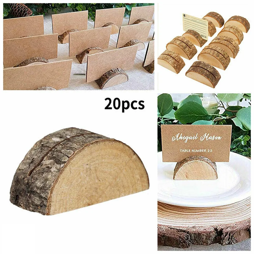 20 шт. деревянные настольные подставки с цифрами и именем | Дом сад