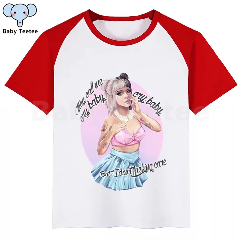 Melanie Martinez/футболка для маленьких девочек летние повседневные футболки с короткими рукавами для мальчиков детские модные топы, летняя футболка для девочек