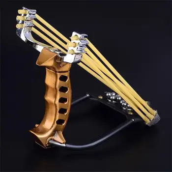 

Latest slingshot with wrist rest outdoor hunting all-metal material sling shot heavy-duty large slingshot for fishing and ball