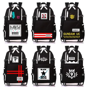 

Anime Fate/Hatsune Miku Notebook Bag USB Charging Port Backpack Knapsack Travel School Bag Rucksack for Men Teens