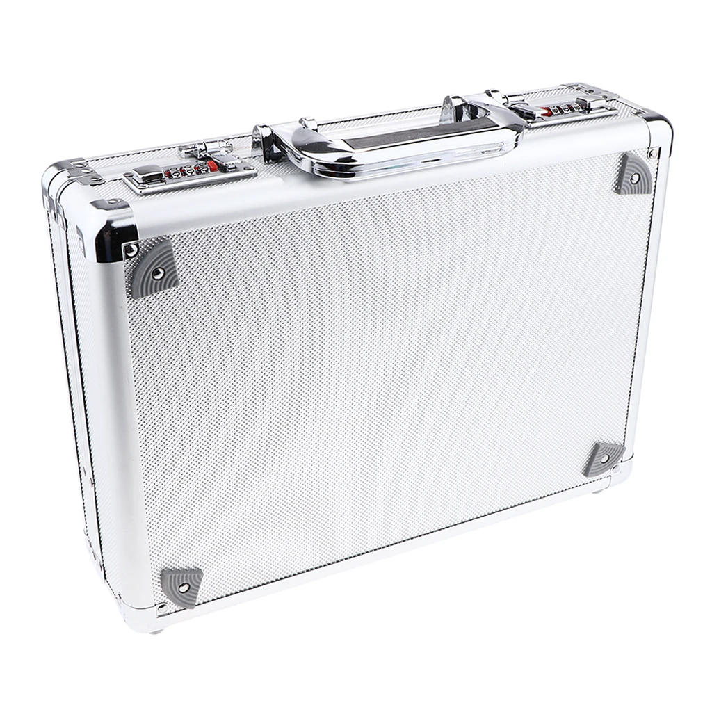 Premium Aluminium Carry Case w/Lined Pouch, Travel Hair Cutting Tools Storage Box Hairdressing Salon Clipper Holder Accessories 