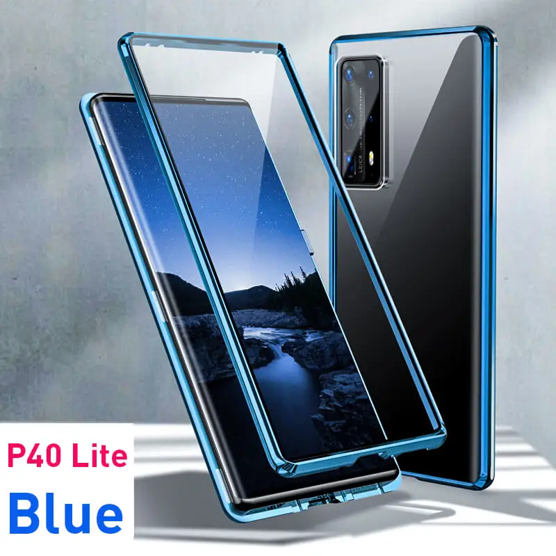 Магнитный чехол для телефона Huawei P40 Lite с откидной крышкой на 360 градусов твердая