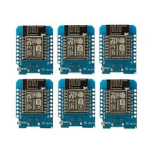 6 шт., детская макетная плата ESP8266, D1 Mini WiFi, Micro USB, 3,3 в, на основе фотоэлементов со штырьком ESP12 Wemos D1, мини-модуль