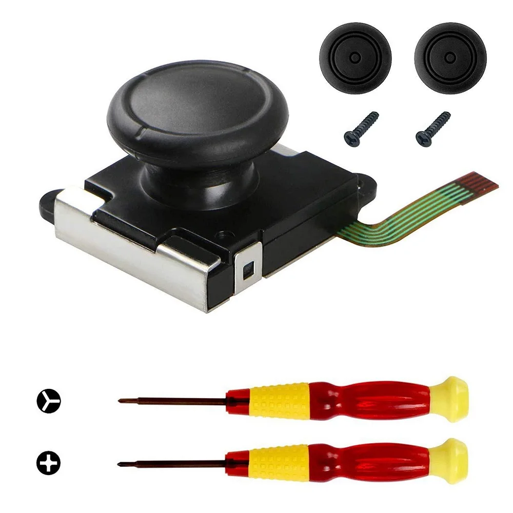 3D Analog Replacement Joystick Thumb Sticks Sensor Caps for Nintendo Switch Joycon Controller Repair Tool Set Game Accessories 