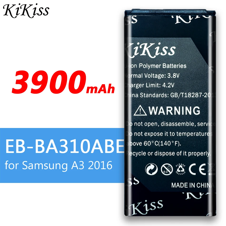 Аккумулятор KiKiss для samsung Galaxy A3 Edition A310 A310F A310M A310Y A310F/DS DUOS EB-BA310ABE аккумулятор 3900 мАч