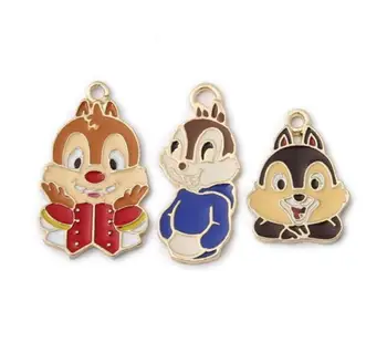 

100 PCS chipmunk Charm Necklace/Bracelet/Earrings Pendants DIY Jewelry Making Accessories K12