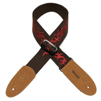 

HOT-Cotton Embroidered Guitar Strap Personality Strap Acoustic Electric Bass Strap Guitar Accessories