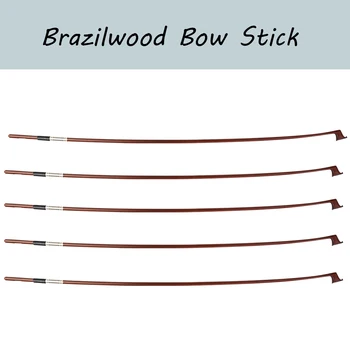 

5PCS Unfinished 4/4 Violin Bow Stick Brazilwood Octagonal Stick 4/4 Violin Bow Stick