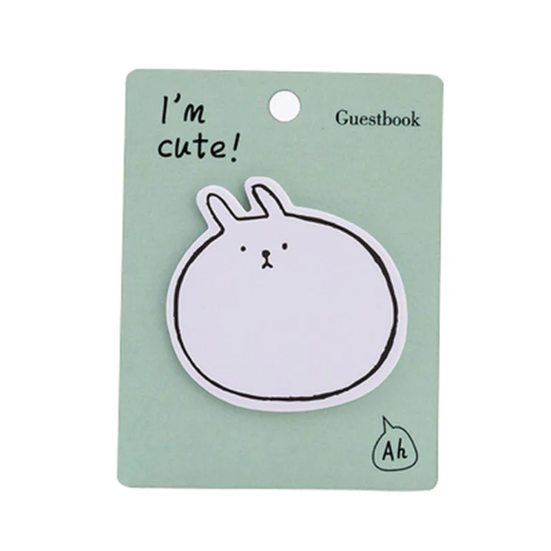 10 Pcs Cartoon Sticky Notes Creative Post Memo Pads Office School Party Supplies Stationery Notepad Bookmark