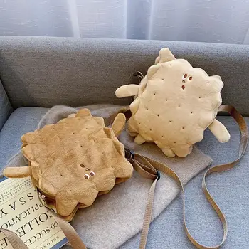 

Funny Biscuits Bag Cute Plush Cross Body Bag Women Fashion Coin Phone Bags Purse Women Cartoon Plush Small Shoulder Bags #15