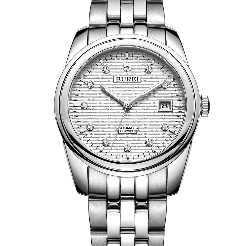 BUREI 5010 Switzerland часы для мужчин люксовый бренд oyster perpetual datejust diamond автоматический самоветер белый нержавеющая сталь