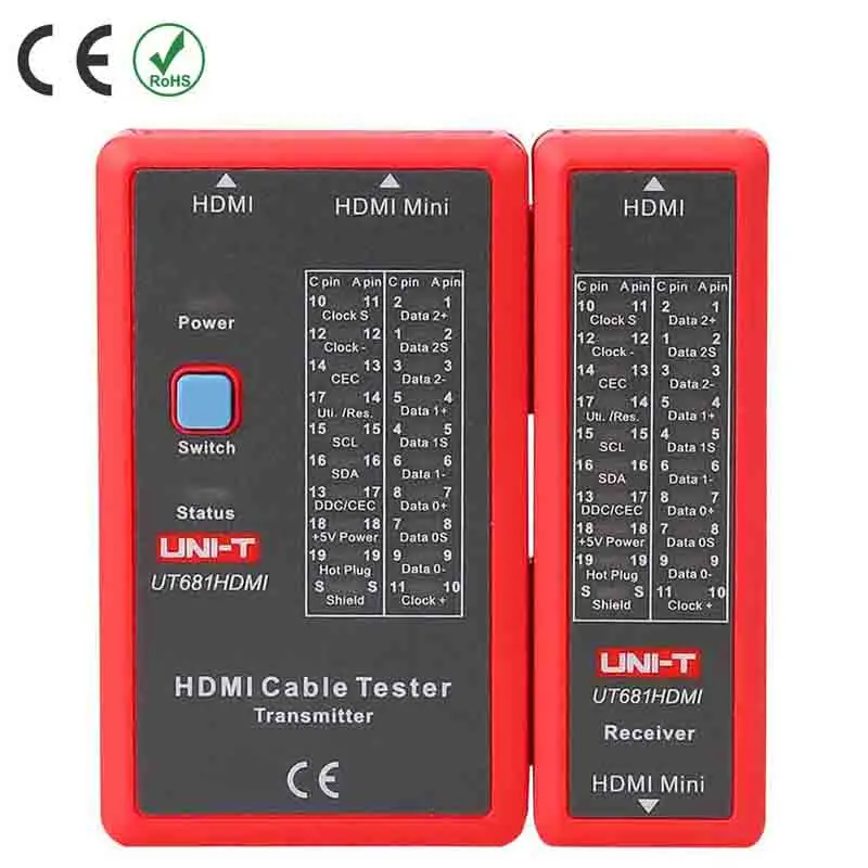 UNI-T UT681L/UT681C/UT681HDMI кабельный тестер; телефонная линия/Сетевая линия проверки/Ethernet телефон BNC HDMI инструмент для ремонта - Цвет: UT681HDMI