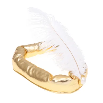 

Halloween Kings Hat Indian Sultan Prince Hat Arab Headwear Feather Decoration Headdress For Boys Cosplay Party Supplies Golden