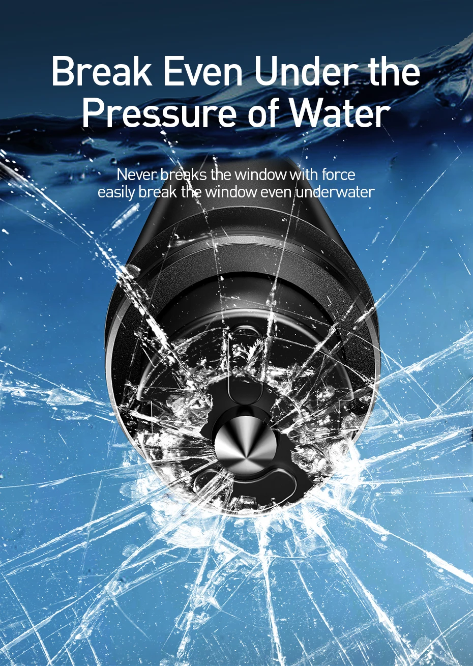 Baseus Sharp Tool Safety Hammer (Window-Breaking & Seat Belt Cutting) 6