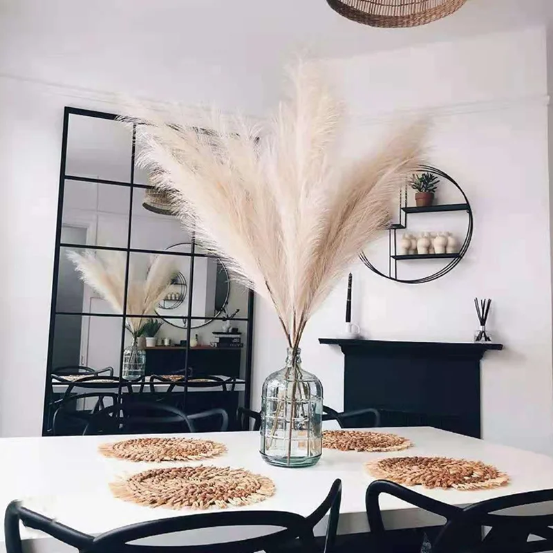 5Pcs 100/70cm Artificial Pampas Grass Bouquet New Year Holiday Wedding Party Home Decoration Plant Simulation Dried Flower Reed 5Pcs 100/70cm Artificial Pampas Grass Bouquet New Year Holiday Wedding Party Home Decoration Plant Simulation Dried Flower Reed