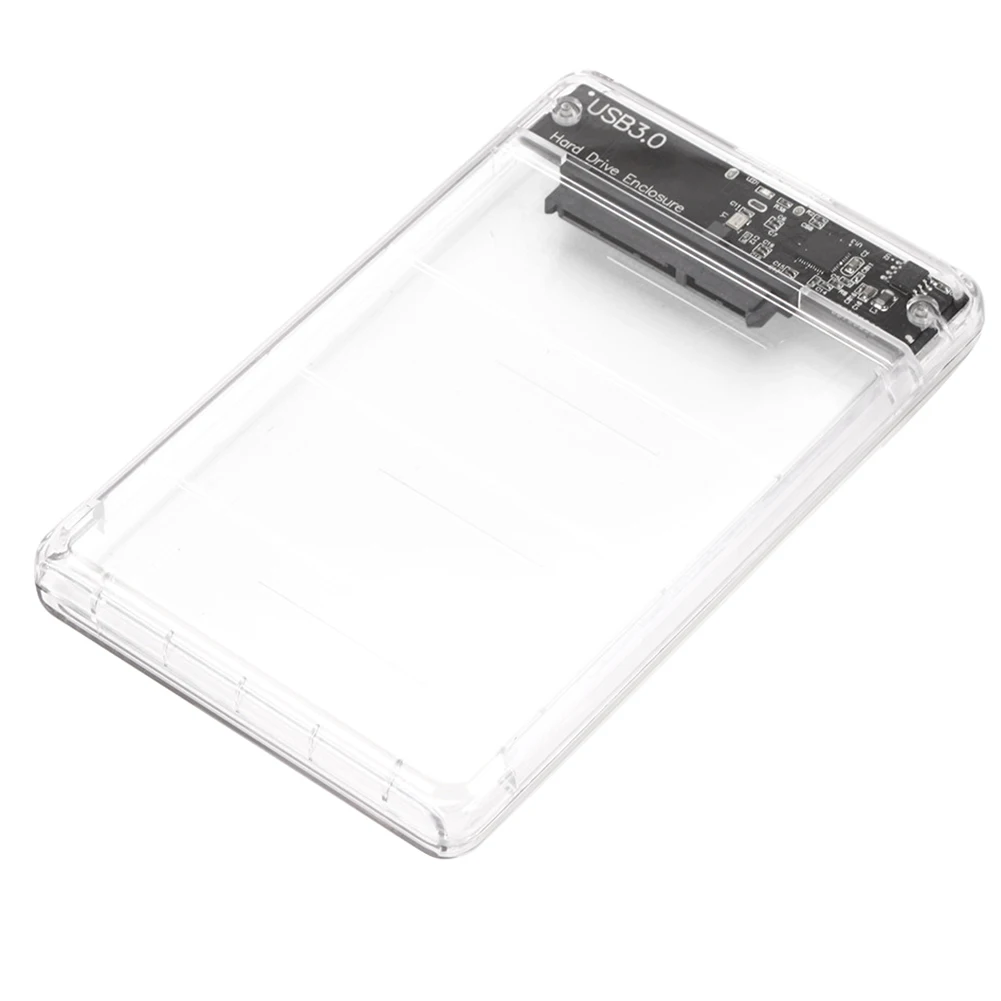 Корпус для жесткого диска 2 5 дюйма Суперскоростной корпус SATA Micro USB 3 0 Прозрачный