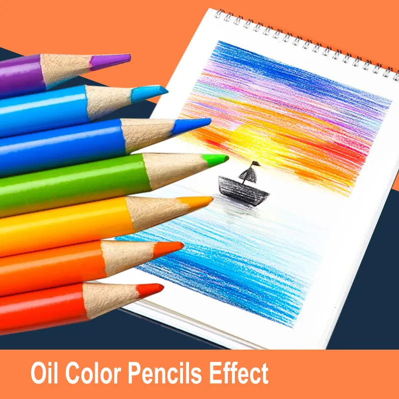 Colored Pencils 200/150/120/72/48 Oil Color pencils Watercolor Pencils  Drawing Pencil Set with Cloth Bag For Art Supplies