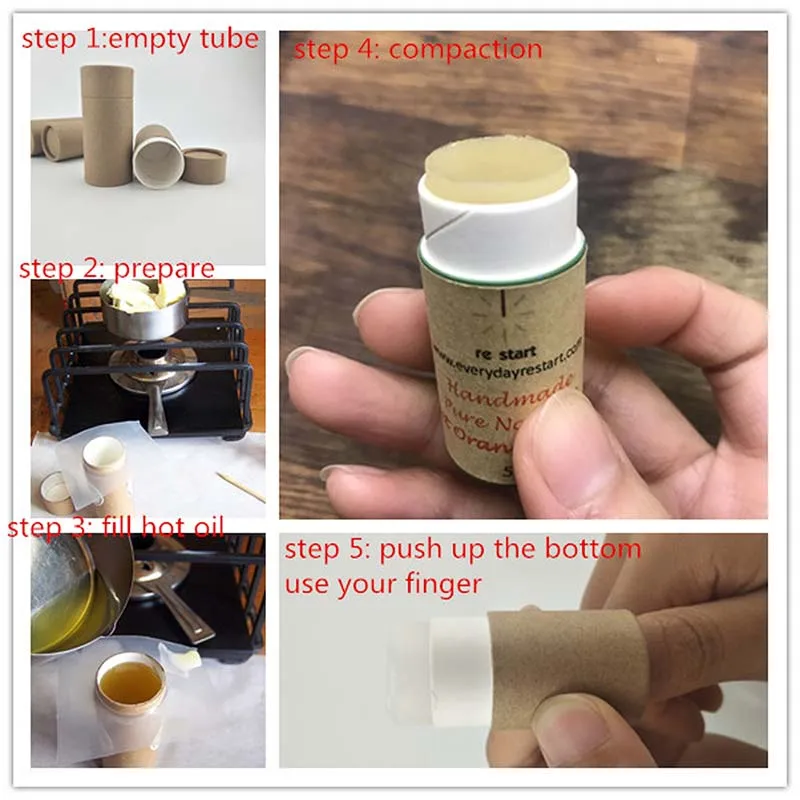 0.3oz Wholesale Lip Balm Paper Tubes Biodegradable Cardboard Push Up Cosmetic Packaging Tube Eco-friendly Notion Gloss Container