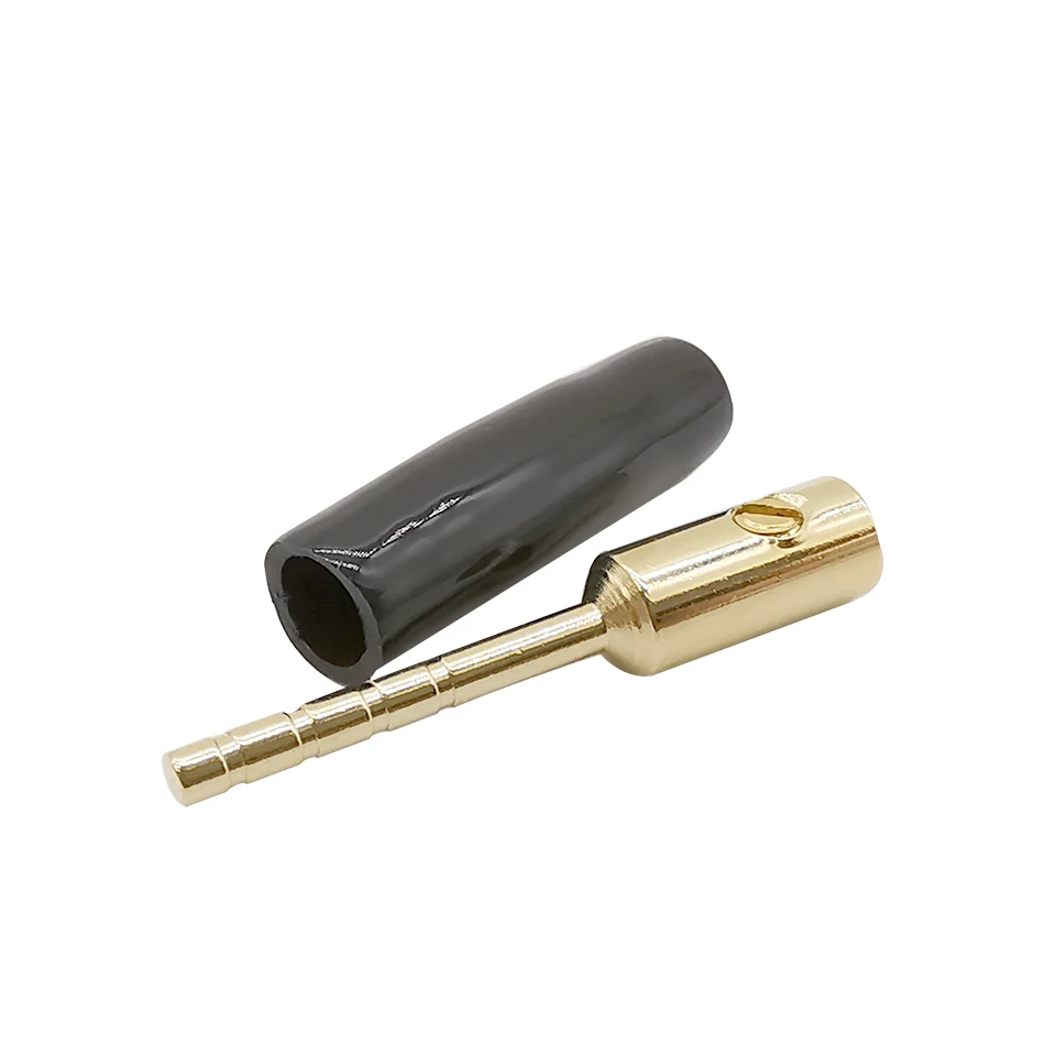ouro conector banana pequeno plugue banana adaptador hi fi speaker 10pcs 2mm 05