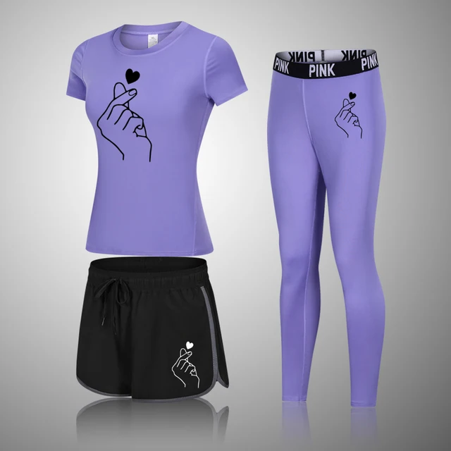 Brand Women s Sportswear Yoga Set Fitness Gym Clothes Running Tennis t Shirt Yoga Leggings Jogging