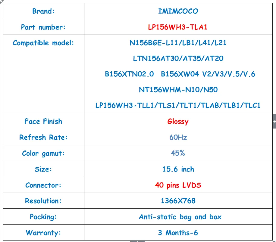 15,6 светодиодный экран для ноутбука LP156WH3-TLA1fit B156XTN03.2 LP156WHB-TLC1 NT156WHM-N10/N50 для ASUS X550C X550E X502C SONY SVF152C29M