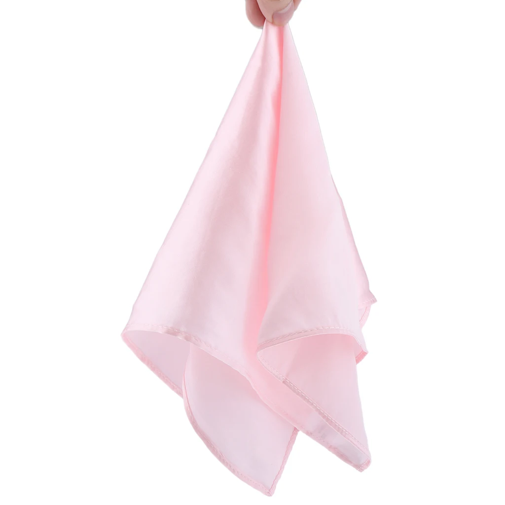 Men’s Gentle Pure Mulberry Silk Pocket Square Plain Solid Handkerchief Variety Colors 