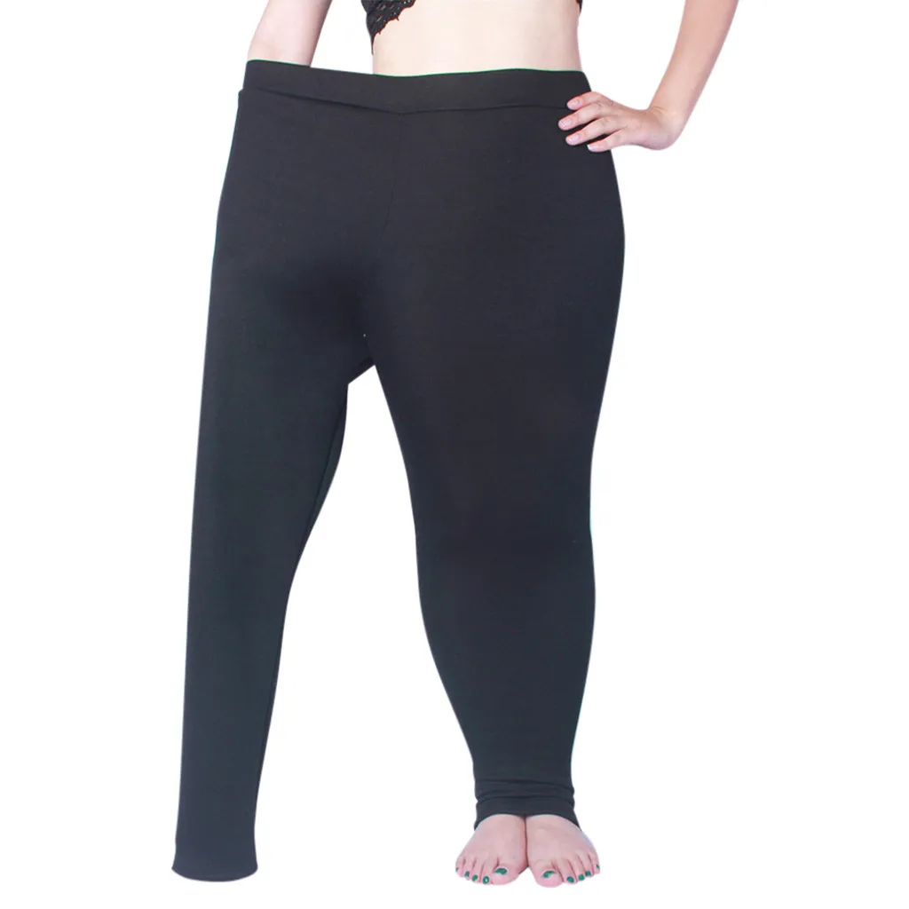 Fashion Leggings Women Winter Warm Plus Velvet Elastic Waist Trousers Pants Push Up Leggings Fitness Plus Size Leggings Women