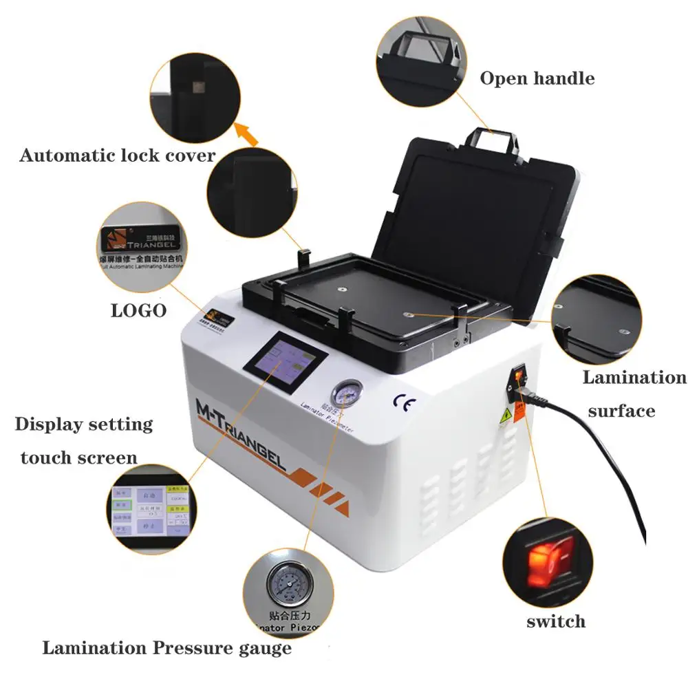  M-Triangel 7 inch Automatic OCA Vacuum Laminating Bubble Remover Machine LCD Screen Glass Refurbish