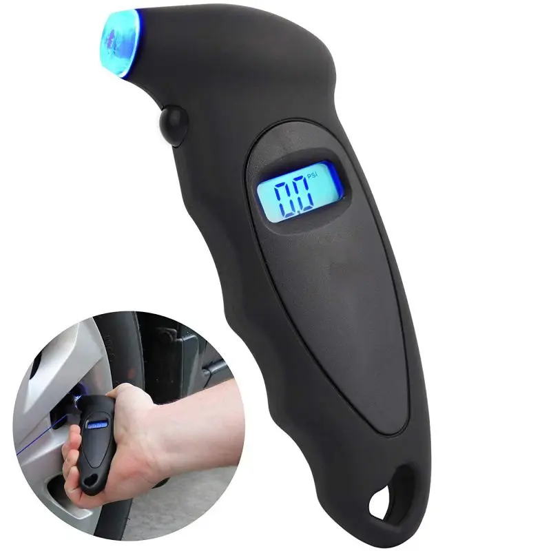 

Tire Pressure Gauge 0-150PSI 0-10bar 0-1000KPA 0-10kg/cm Backlight High-precision Digital Tire Pressure Monitoring Car Tire Pres