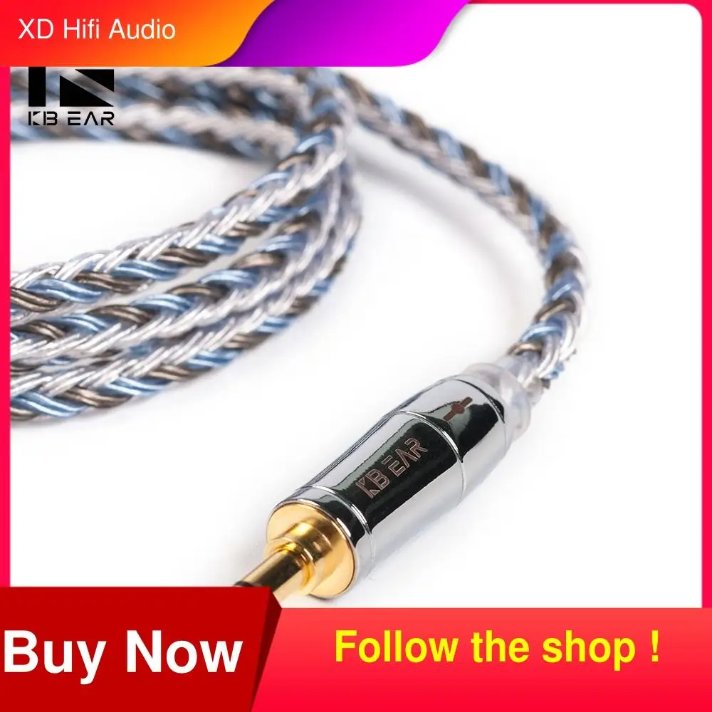 

KBEAR 16 core Silver plated Cable 2.5/3.5/4.4mm Upgrade Cable With MMCX/2pin/QDC/TFZ Connector with F1 KB06 HI7 ZSX BLON BL03