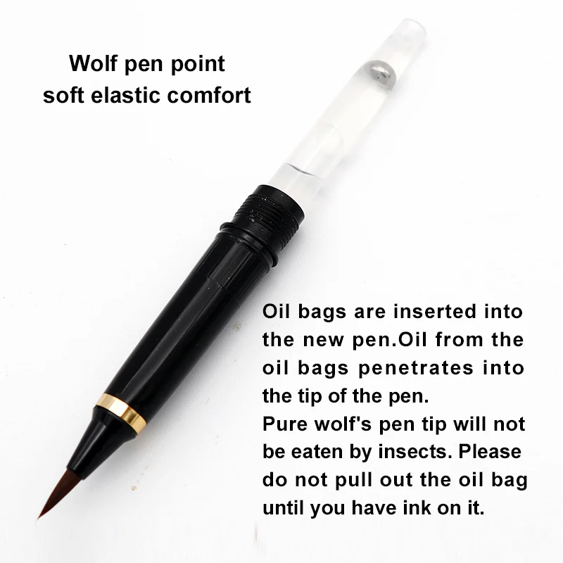 Brush Pen Kuretake for Calligraphy Wolf Hair Maki-e Soft Nib Calligraphy Small Regular Script