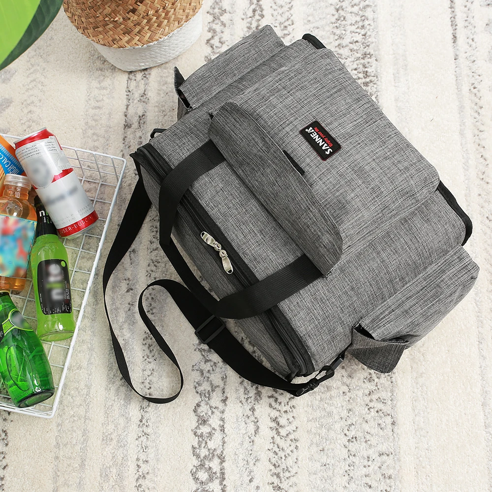 23L наружная Изолированная охлаждающая сумка для еды Bento сумка открытое Дачное барбекю пикника свежесть продуктов кулер продуктовый наплечный мешок