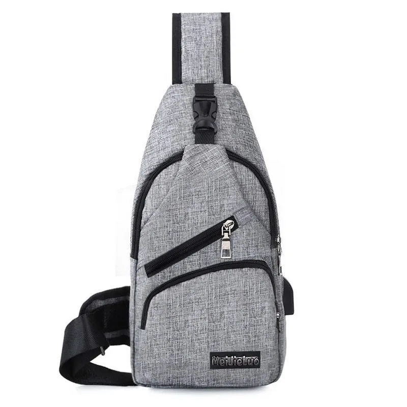 

Men's USB Rechargeable Outdoor Riding Chest Pack Casual Shoulder Bag