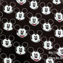 50X165 см Микки трикотажные хлопчатобумажные ткани мультфильм печати пэтчворк самодельная спортивная одежда шарф Одежда для мальчиков материал швейная Летняя футболка