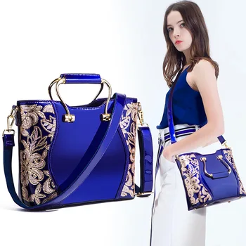 

2020 Fashion Flower Women Handbags European Design Patent Leather Ladies Shoulder Bags Female Girl Brand Luxury Crossbody Bag