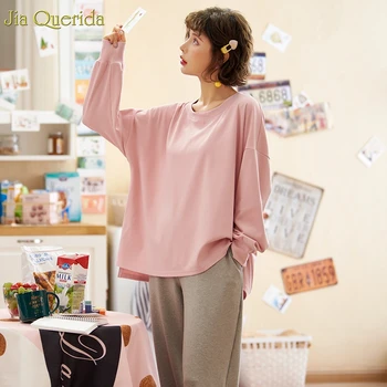 

Night suit Home Wear Women Summer Cartoon Cotton Nightwear 2020 Pajamas Set Leisure wear Women Pyjamas Women Sleepwear