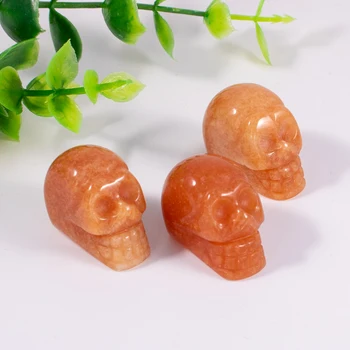

Fubaoying Skulls Home Decor Beads No Hole Stone Crystal Quartz Pendant Necklace Charms For DIY Making