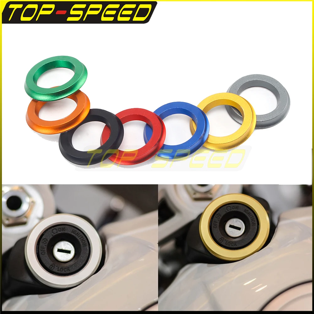 MotorcycleCNCAluminumAccessoriesIgnitionCoverKeySwitchRing