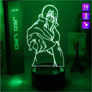 

New 3d Anime Night Lamp Naruto Sasuke and Itachi Uchiha Led Night Light Christmas Gift for Kids Adult Home Decoration