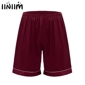 

iiniim Mens Summer Casual Shorts Silky Satin Boxers Underwear Shorts Luxury Solid Loungewear Pajama Short Pants for everyday