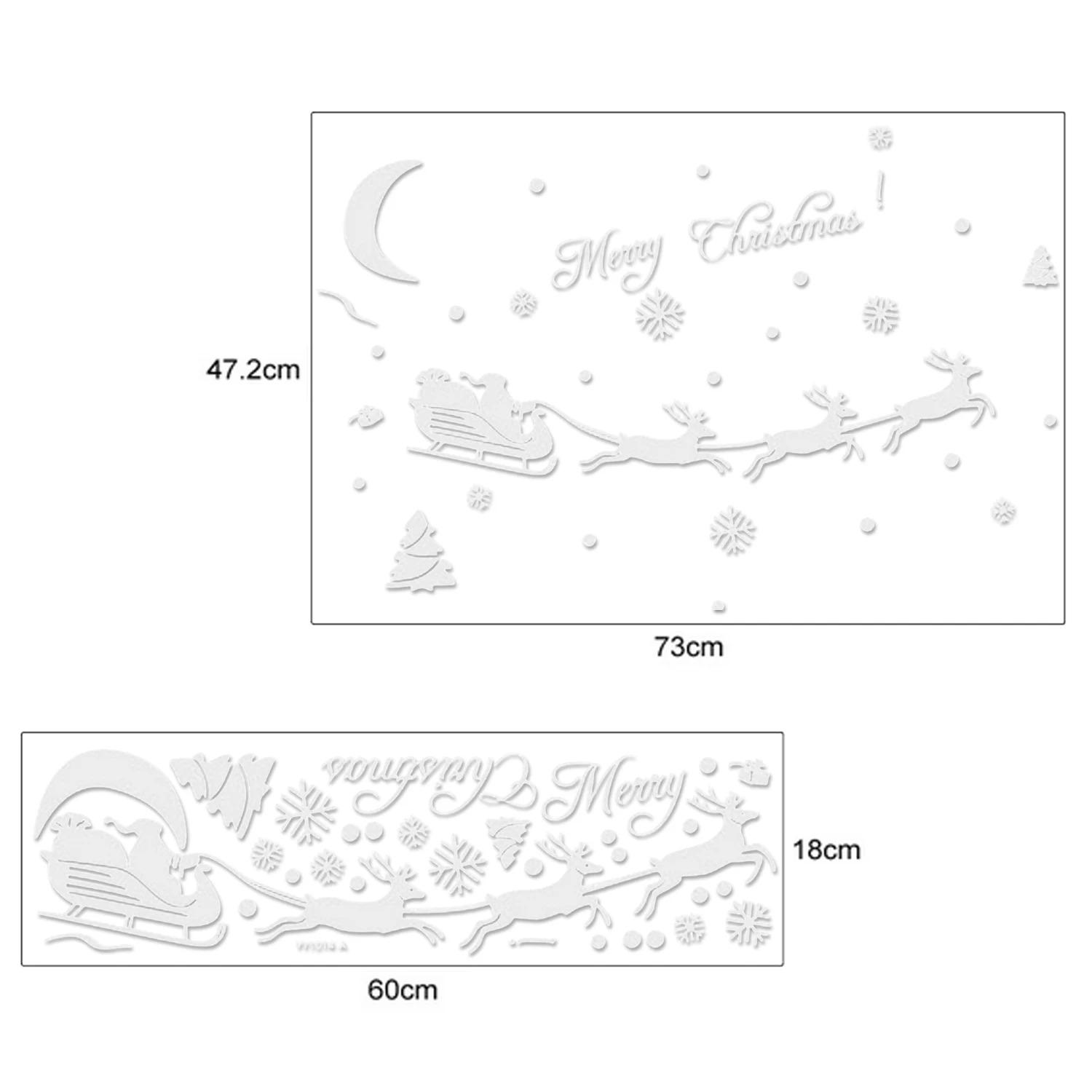Merry Christmas водонепроницаемый ПВХ Санта Клаус Лось звезда Фея настенные окна Sickers DIY игрушка домашний торговый центр наклейка Новогоднее украшение