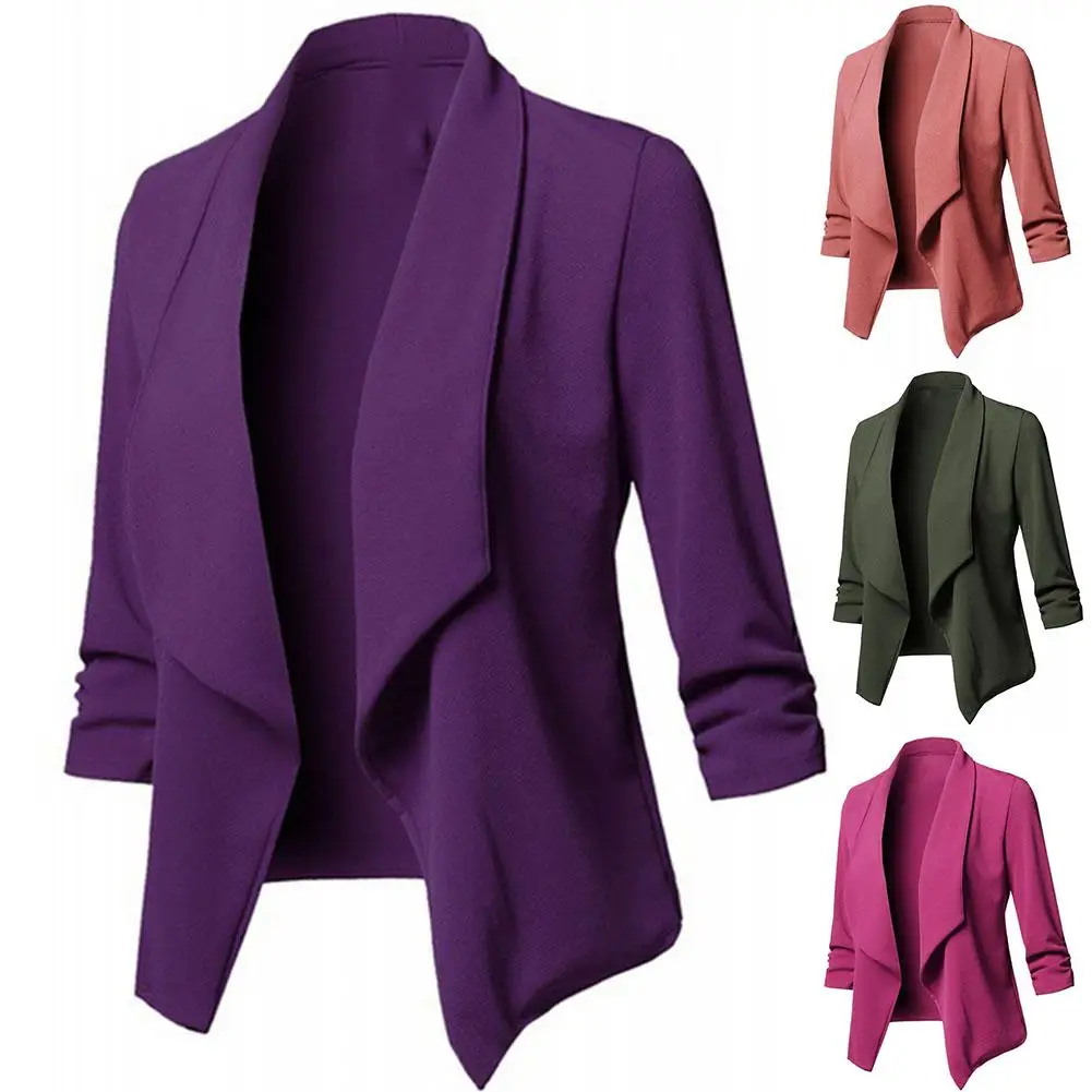 ladies pant suits Women Long Sleeve Formal Blazer Jackets Cardigan Office Lady Work Fit Slim Suit Business Autumn Outerwear blazer designer suits