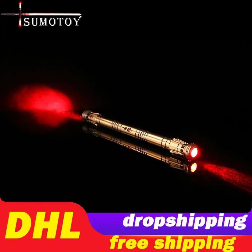 2020 Darth Maul Lightsaber Sword Forcs FX Laser Lightsaber With Sound Metal Hilt Heavy Dueling Double Blade Light Saber