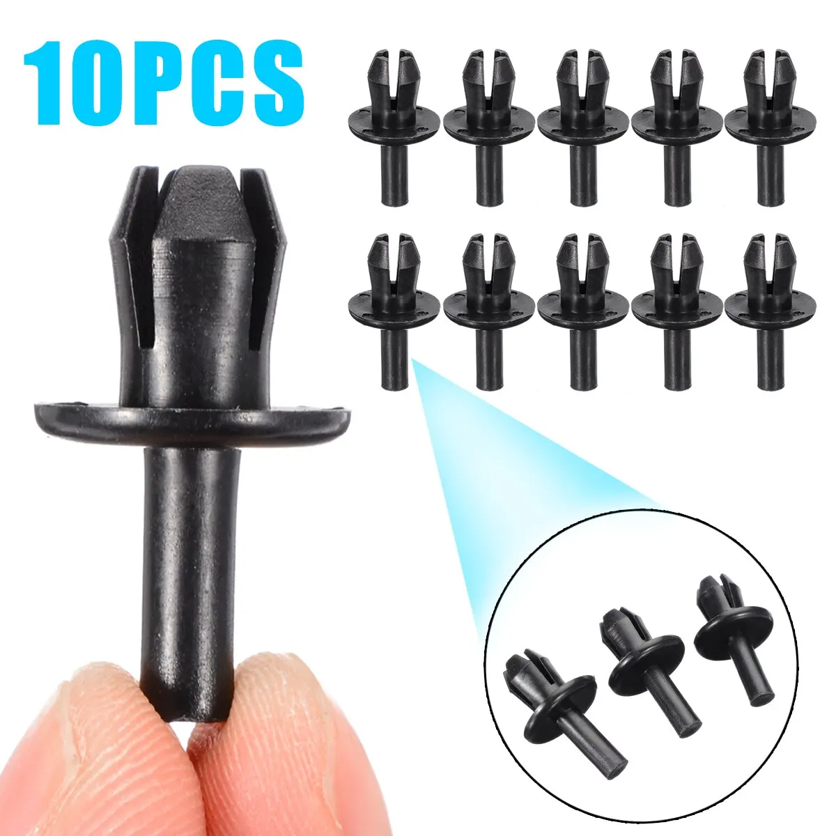 For Vauxhall Astra 2004-2010 (Mk5/H) 10Pcs 8mm Hole Front Bumper Rivet Clips Plastic Rivets Front Dumper Fender Fasten