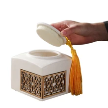 Чайная коробка, керамическая чайная банка, Tieguanyin, пуэр, коробка для хранения, креативные пустотелые чайные пакетики, Caddy, чайная посуда, аксессуары, контейнер для сахара