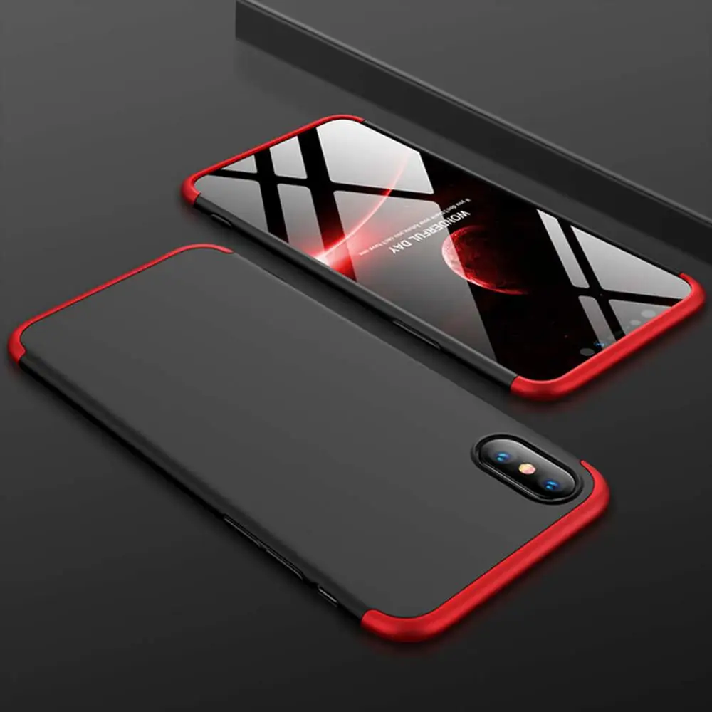360 Full Protection Phone Case For iPhone 7 8 Plus Untra Thin Matte Hard PC Back Cover XSMAX XR XS X 6 6S 5S Capa |