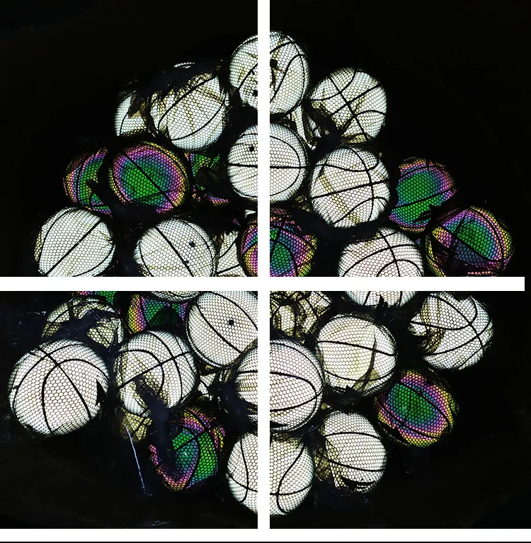 Genuine Product Reflective Basketball Night Light Shining Fluorescent Gift Network the Red Army Brother Celebrity Style Rainbow