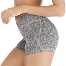 Женские спортивные шорты для фитнеса, бега, высокой талии, для спортзала, леггинсы, контроль живота, 4-Way, тянущиеся, для йоги, шорты для тренировки, мода
